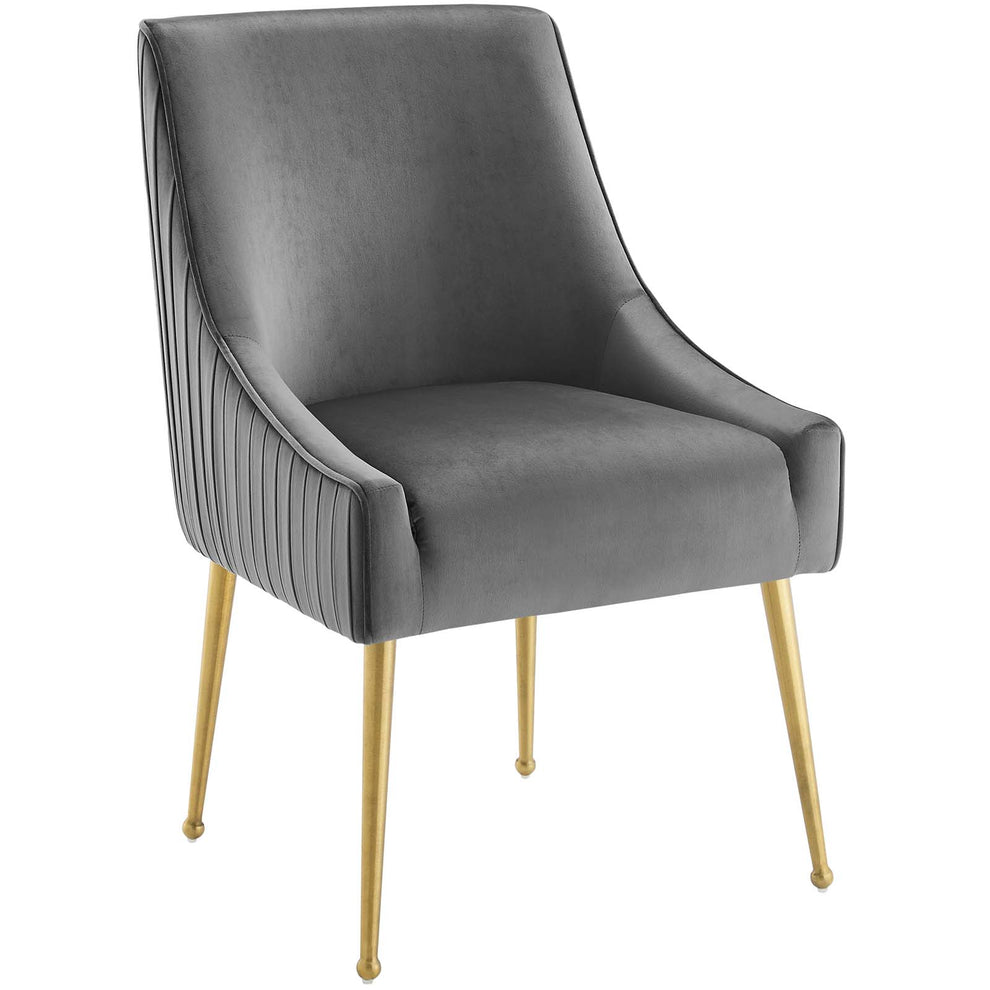 Modway Discern Pleated Back Upholstered Performance Velvet Dining Chair Set of 2 - EEI-4149 | Dining Chairs | Modishstore - 6