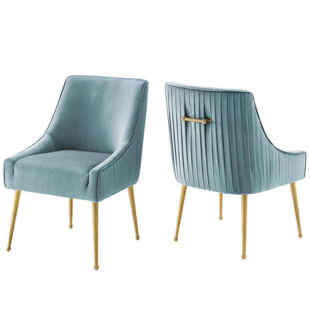 Modway Discern Pleated Back Upholstered Performance Velvet Dining Chair Set of 2 - EEI-4149 | Dining Chairs | Modishstore - 8