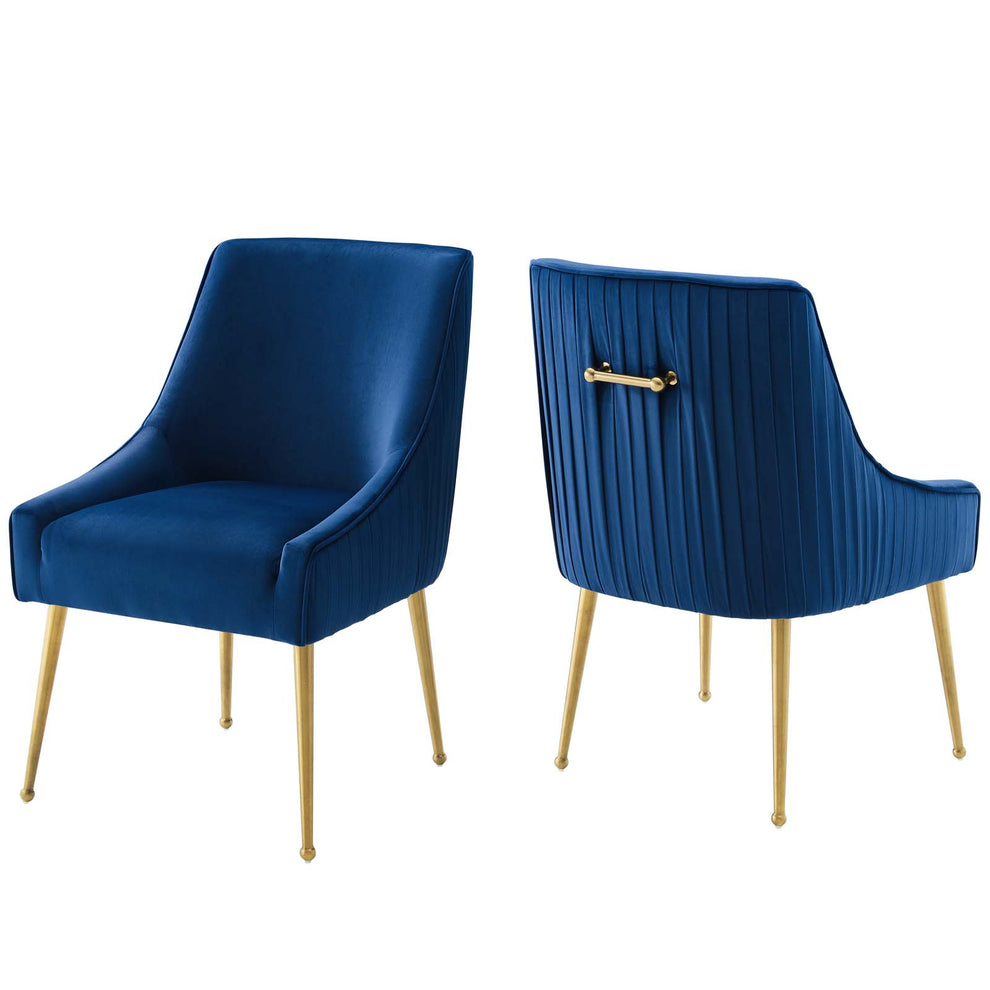 Modway Discern Pleated Back Upholstered Performance Velvet Dining Chair Set of 2 - EEI-4149 | Dining Chairs | Modishstore - 12