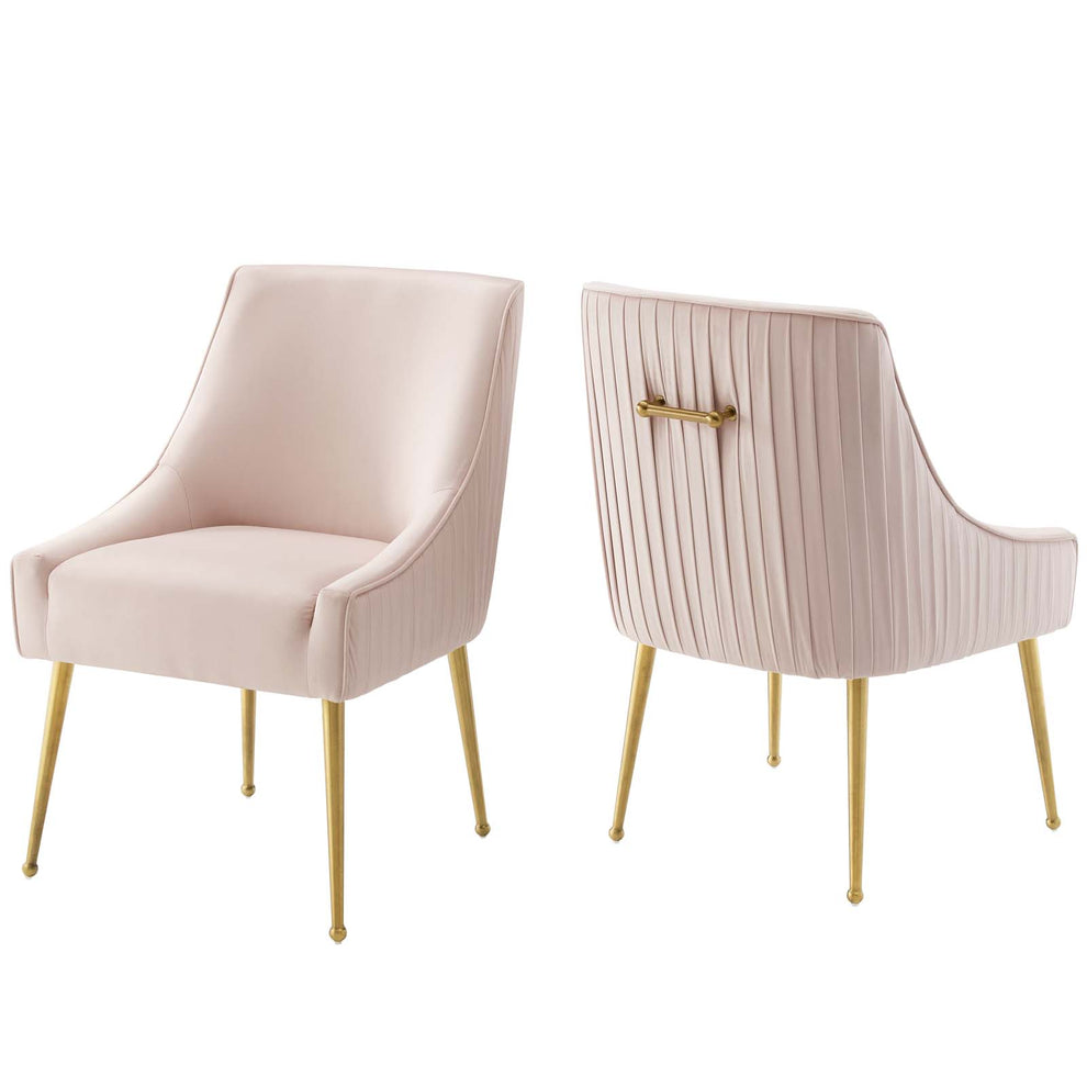 Modway Discern Pleated Back Upholstered Performance Velvet Dining Chair Set of 2 - EEI-4149 | Dining Chairs | Modishstore - 15