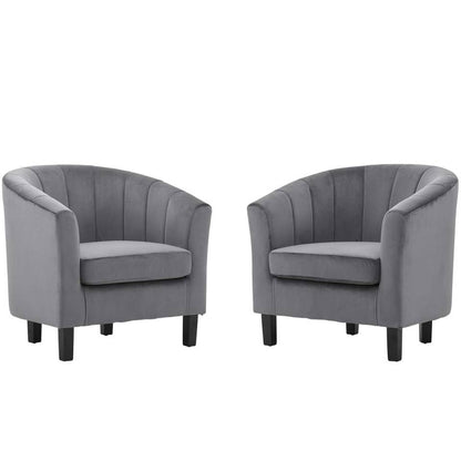 Modway Prospect Channel Tufted Performance Velvet Armchair Set of 2 - EEI-4150 | Armchairs | Modishstore - 6