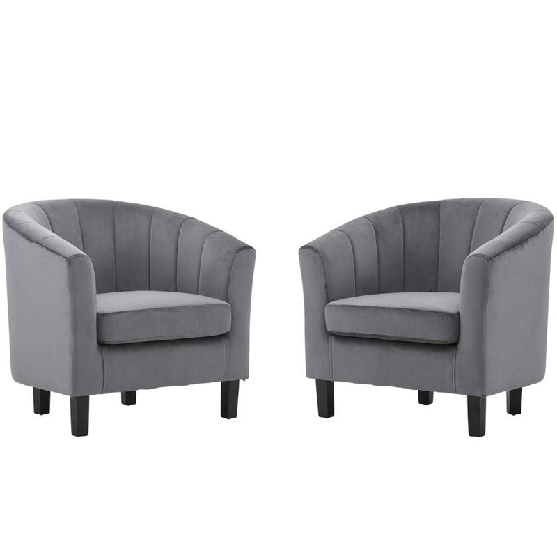 Modway Prospect Channel Tufted Performance Velvet Armchair Set of 2 - EEI-4150 | Armchairs | Modishstore - 6