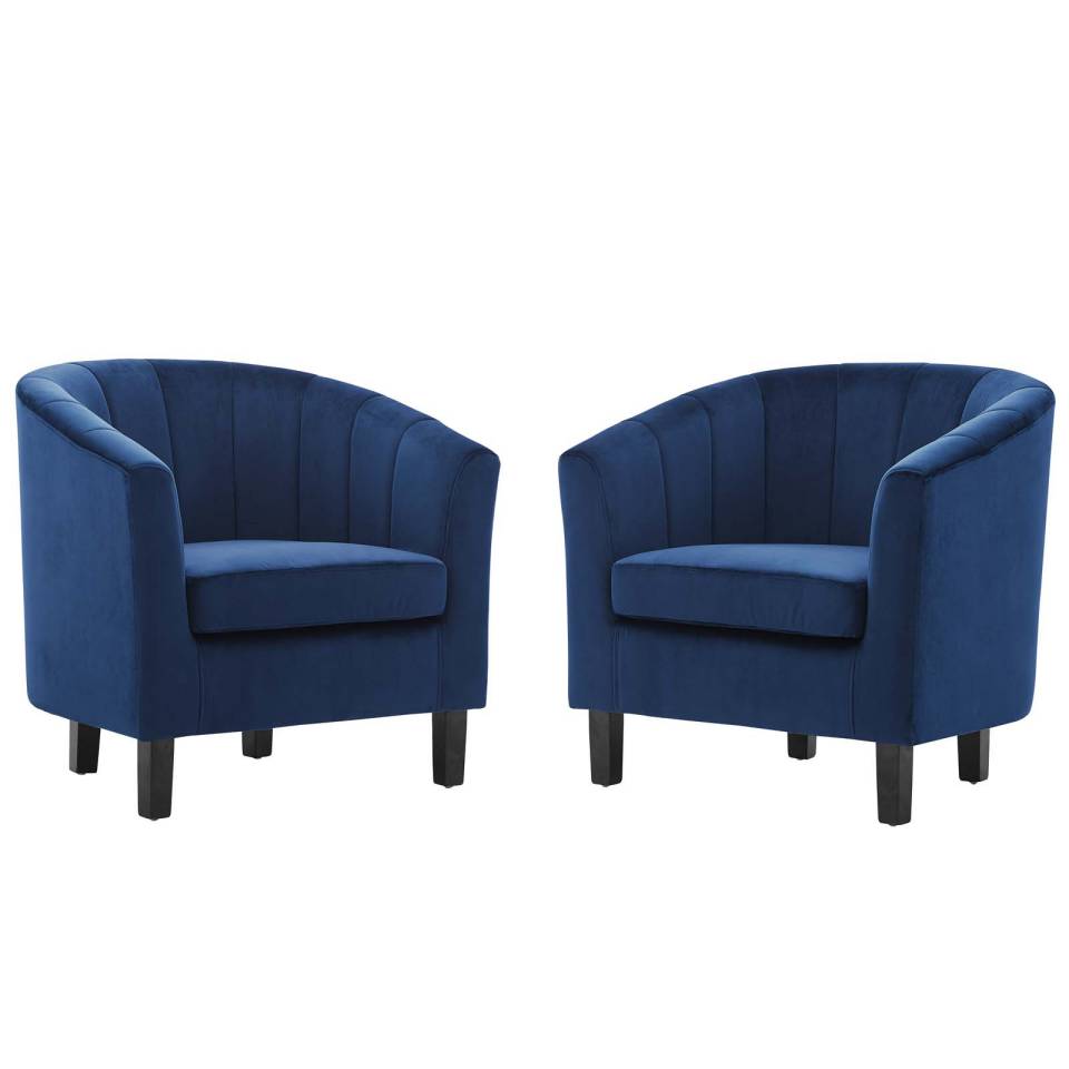 Modway Prospect Channel Tufted Performance Velvet Armchair Set of 2 - EEI-4150 | Armchairs | Modishstore - 8