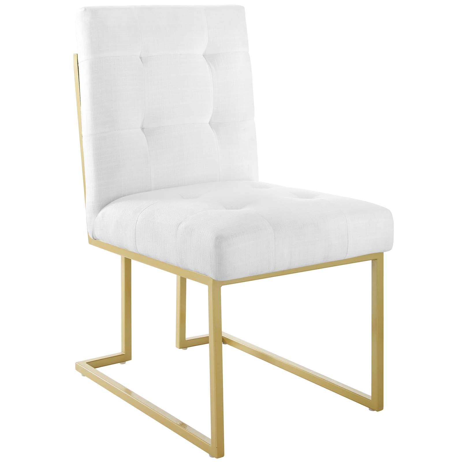 Modway Privy Gold Stainless Steel Upholstered Fabric Dining Accent Chair Set of 2 - EEI-4151 | Dining Chairs | Modishstore - 9