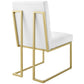 Modway Privy Gold Stainless Steel Upholstered Fabric Dining Accent Chair Set of 2 - EEI-4151 | Dining Chairs | Modishstore - 10