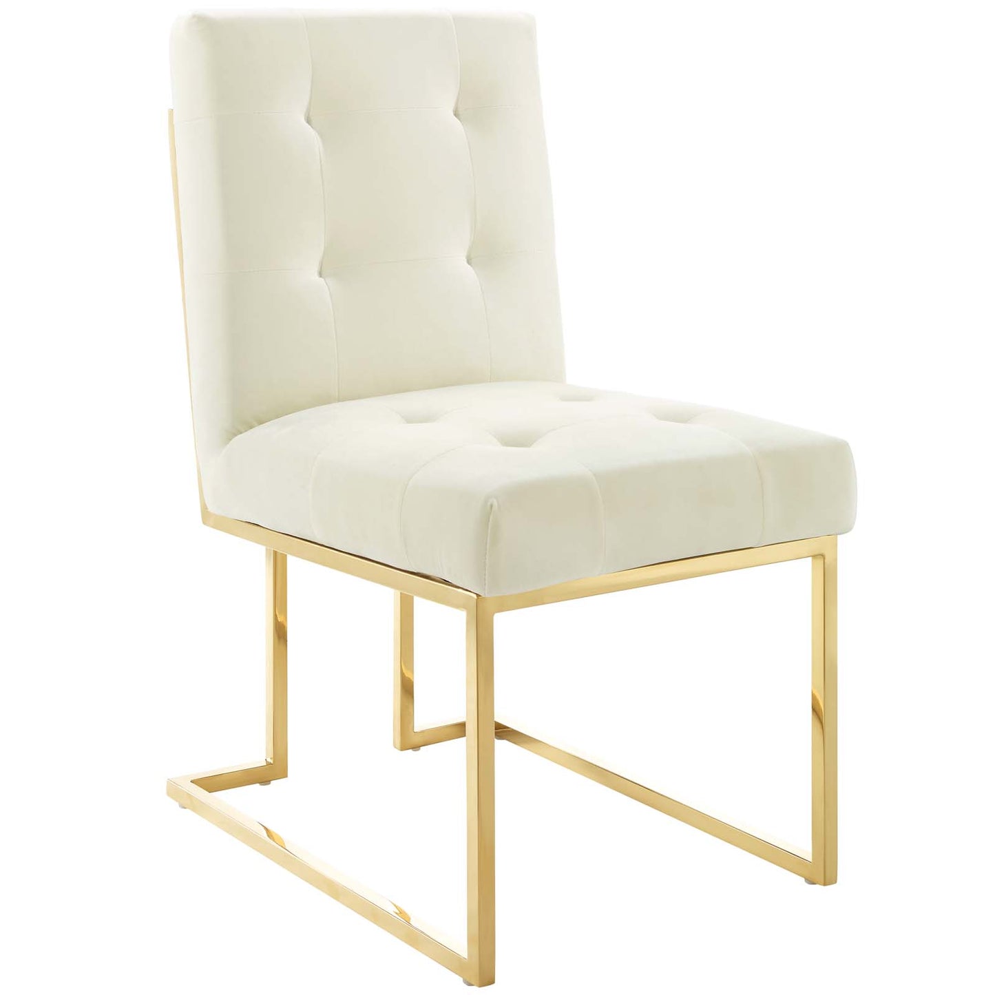 Modway Privy Gold Stainless Steel Performance Velvet Dining Chair Set of 2 - EEI-4152 | Dining Chairs | Modishstore - 14