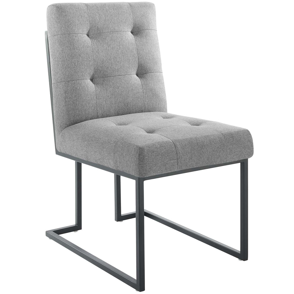 Modway Privy Black Stainless Steel Upholstered Fabric Dining Chair Set of 2 - EEI-4153 | Dining Chairs | Modishstore - 5