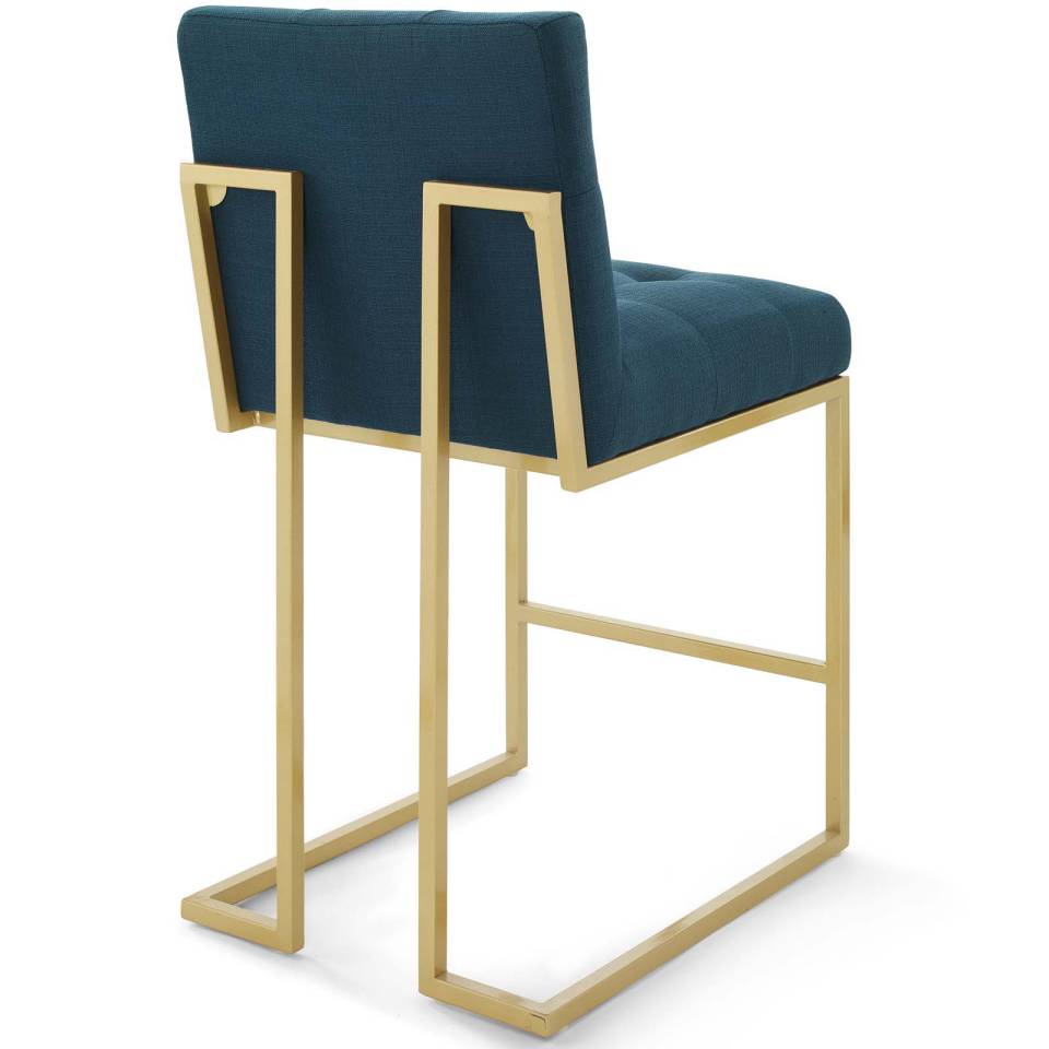 Modway Privy Gold Stainless Steel Upholstered Fabric Counter Stool Set of 2 - EEI-4154 | Counter Stools | Modishstore - 4