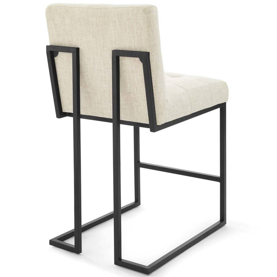 Modway Privy Black Stainless Steel Upholstered Fabric Counter Stool Set of 2 - EEI-4156 | Counter Stools | Modishstore - 4