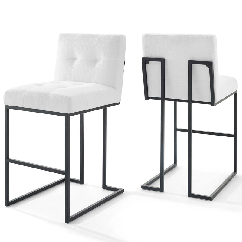 Privy Black Stainless Steel Upholstered Fabric Bar Stool Set of 2 By Modway - EEI-4159 | Bar Stools | Modishstore - 6