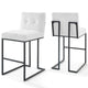 Privy Black Stainless Steel Upholstered Fabric Bar Stool Set of 2 By Modway - EEI-4159 | Bar Stools | Modishstore - 6