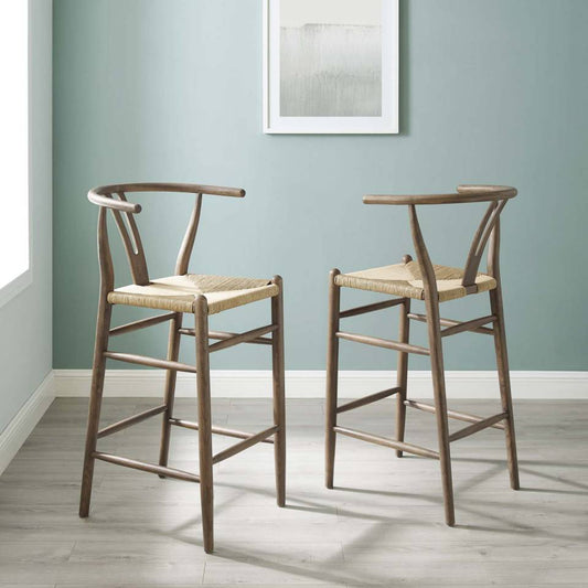 Modway Amish Wood Bar Stool Set of 2 - EEI-4166 | Bar Stools | Modishstore - 1