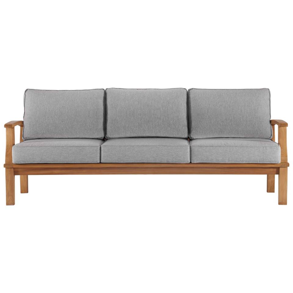 Modway Marina Outdoor Patio Teak Sofa - EEI-4176 | Outdoor Sofas, Loveseats & Sectionals | Modishstore - 7