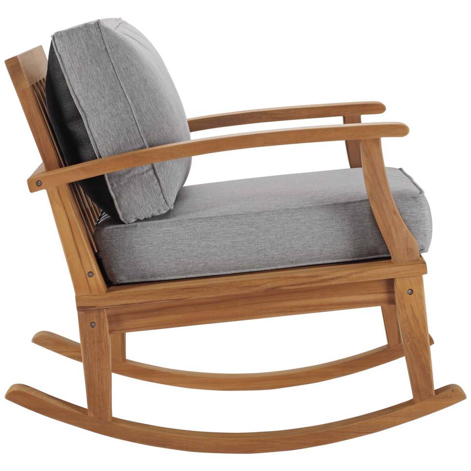 Modway Marina Outdoor Patio Teak Rocking Chair - EEI-4177 | Outdoor Chairs | Modishstore - 3