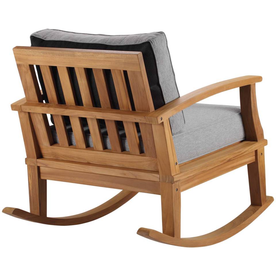 Modway Marina Outdoor Patio Teak Rocking Chair - EEI-4177 | Outdoor Chairs | Modishstore - 4