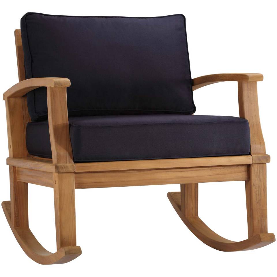 Modway Marina Outdoor Patio Teak Rocking Chair - EEI-4177 | Outdoor Chairs | Modishstore - 9
