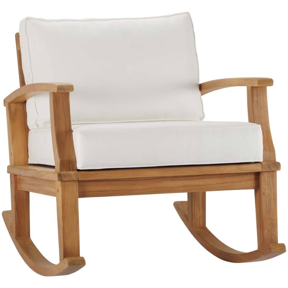 Modway Marina Outdoor Patio Teak Rocking Chair | Outdoor Chairs | Modishstore-10