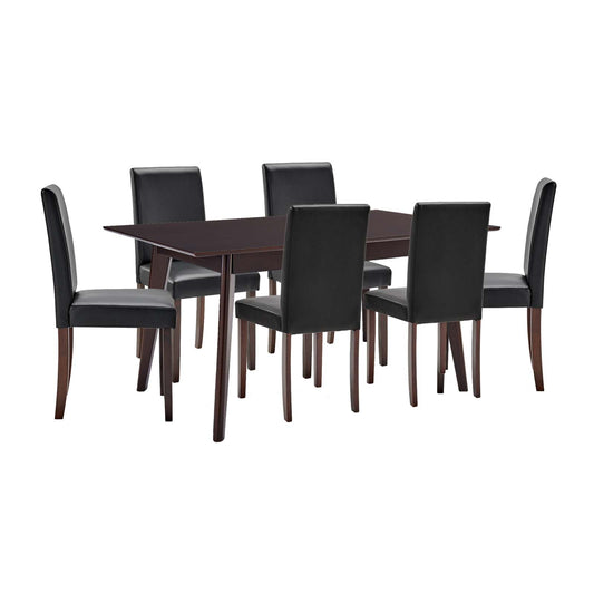 Prosper 7 Piece Faux Leather Dining Set By Modway - EEI-4182 | Dining Sets | Modishstore