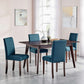 Prosper 5 Piece Upholstered Fabric Dining Set By Modway - EEI-4183 | Dining Sets | Modishstore - 1