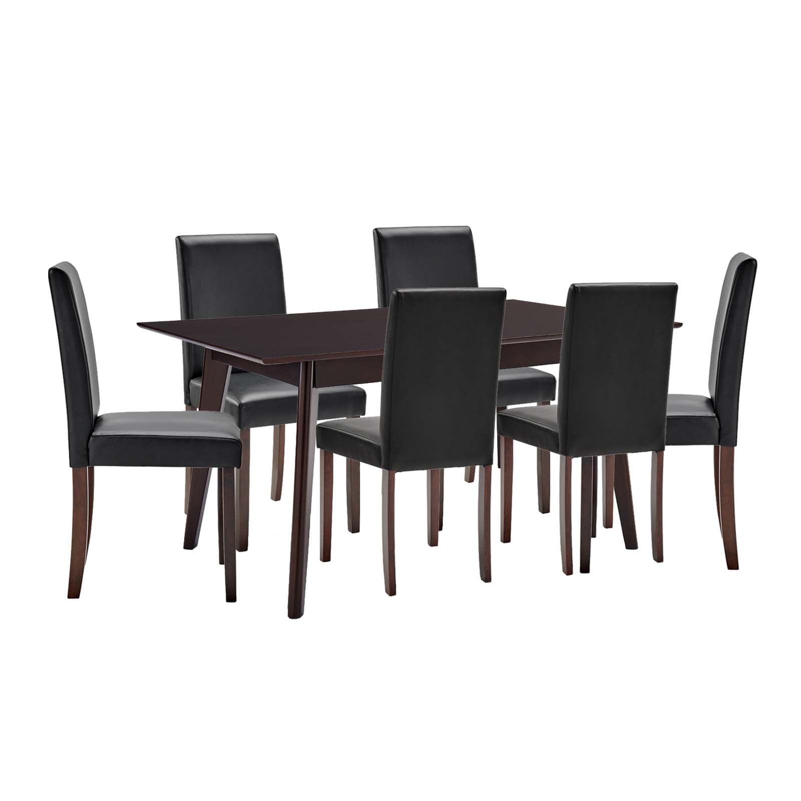Prosper 7 Piece Faux Leather Dining Set By Modway - EEI-4188 | Dining Sets | Modishstore - 2