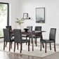 Prosper 7 Piece Faux Leather Dining Set By Modway - EEI-4188 | Dining Sets | Modishstore - 1
