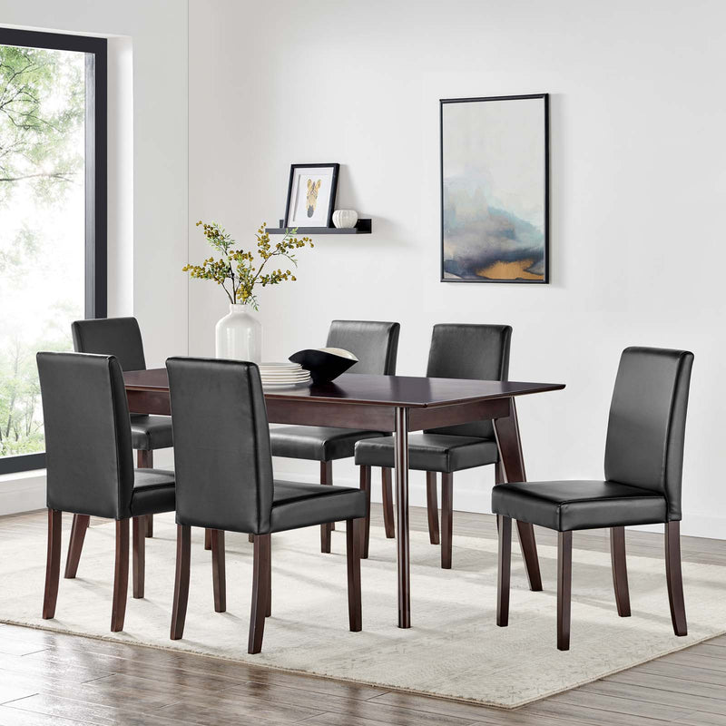 Prosper 7 Piece Faux Leather Dining Set By Modway - EEI-4188 | Dining Sets | Modishstore - 1