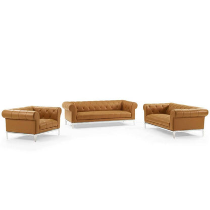 Modway Idyll 3 Piece Upholstered Leather Set - EEI-4190 | Sofa Set | Modishstore - 9