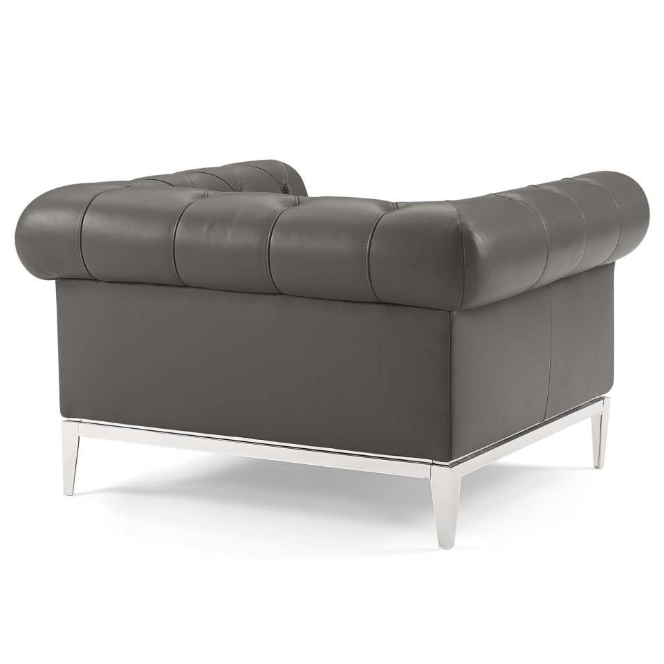 Modway Idyll Tufted Upholstered Leather Loveseat and Armchair - EEI-4193 | Loveseats | Modishstore - 6