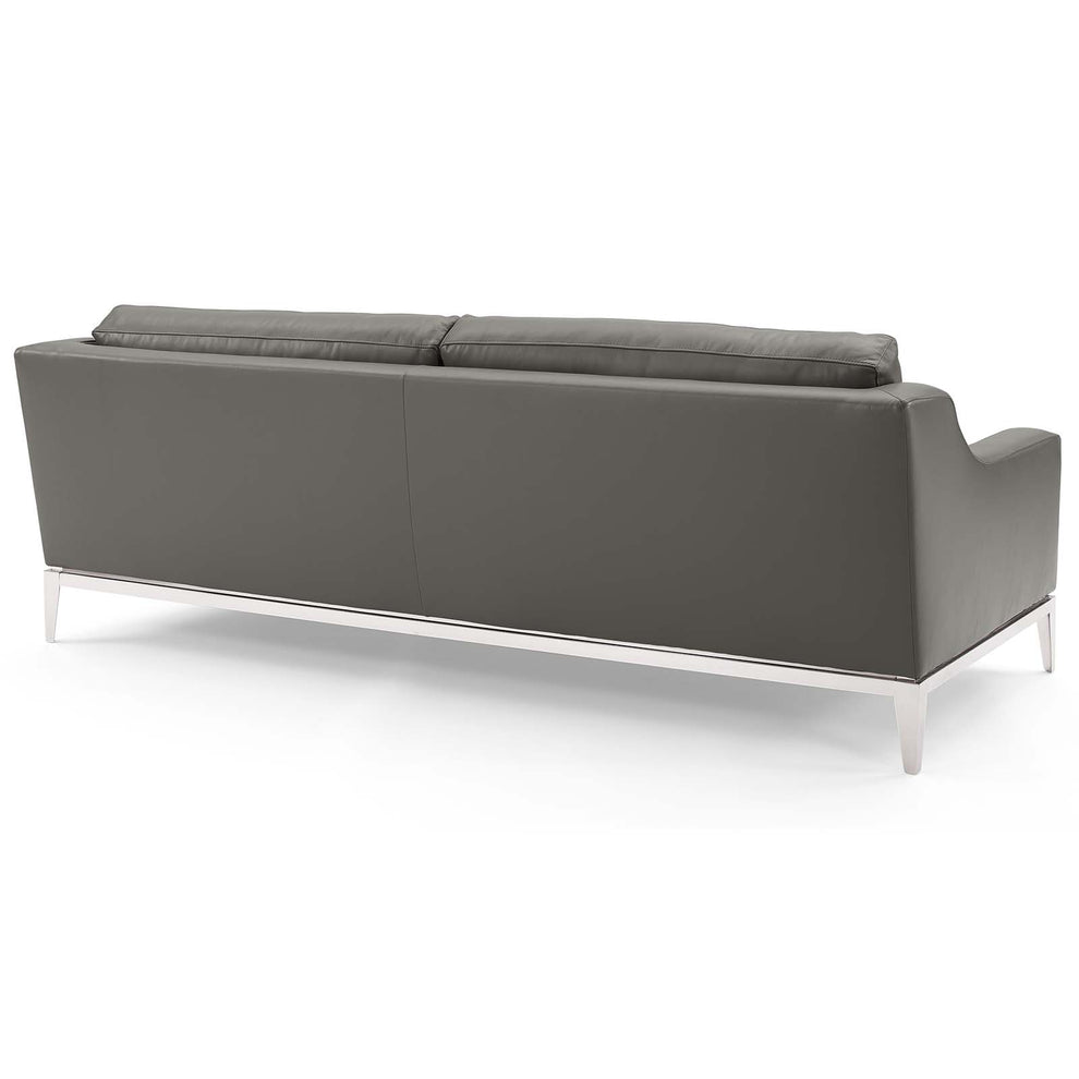 Modway Harness 3 Piece Stainless Steel Base Leather Set - EEI-4197 | Sofa Set | Modishstore - 4