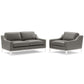 Modway Harness Stainless Steel Base Leather Loveseat & Armchair Set - EEI-4200 | Sofa Set | Modishstore - 1