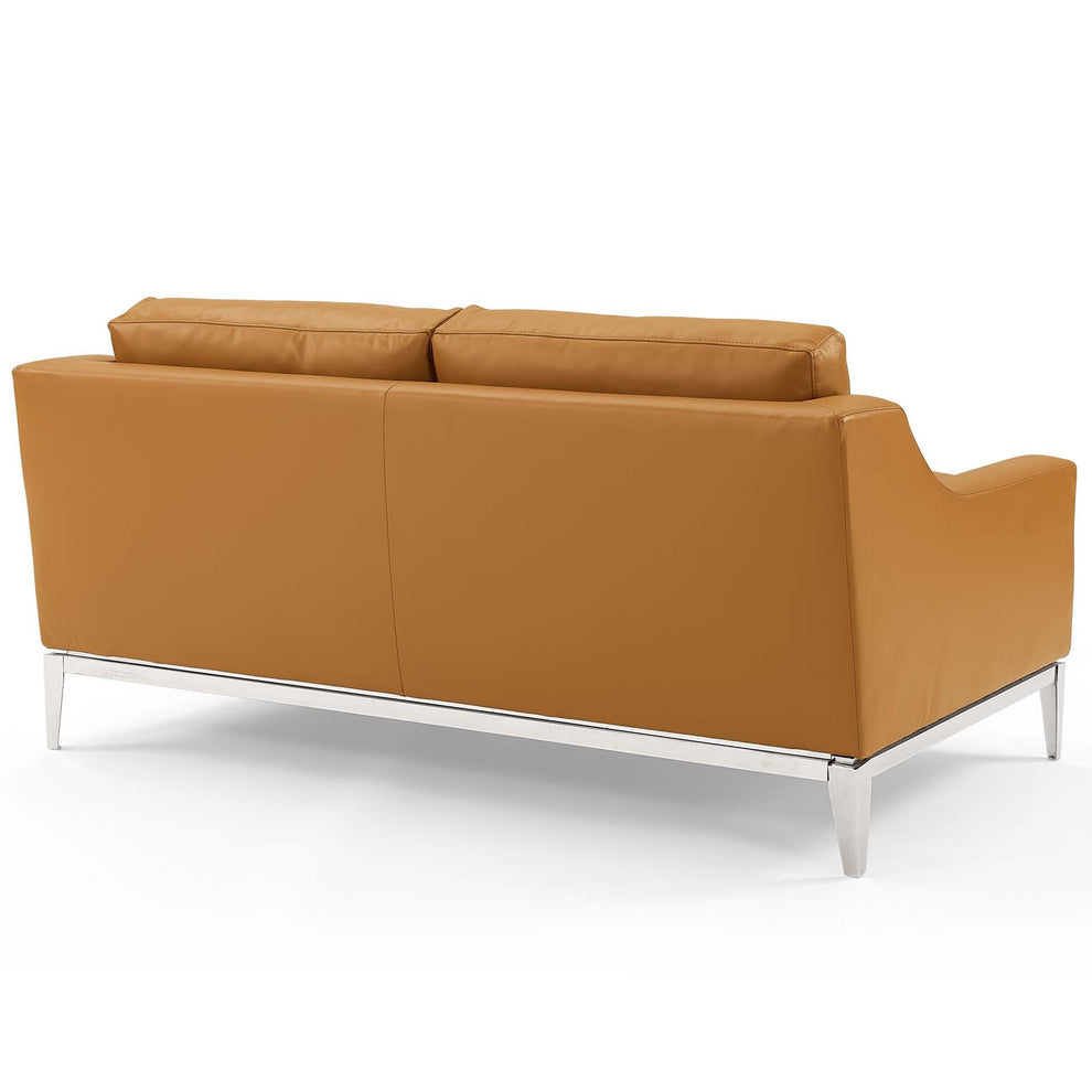 Harness 3 Piece Stainless Steel Base Leather Set By Modway - EEI-4201 | Sofa Set | Modishstore - 4