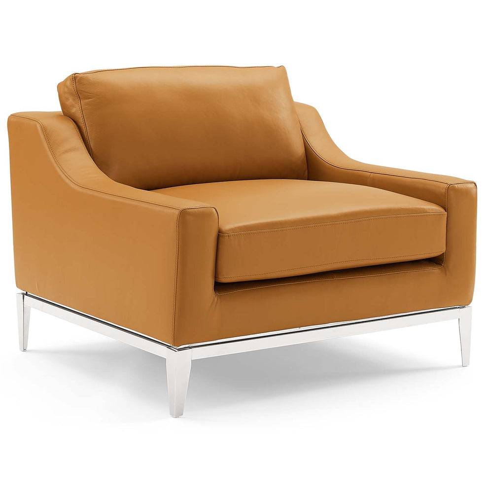 Harness 3 Piece Stainless Steel Base Leather Set By Modway - EEI-4201 | Sofa Set | Modishstore - 5
