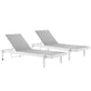 Modway Charleston Outdoor Patio Aluminum Chaise Lounge Chair Set of 2 - EEI-4204 | Outdoor Recliners & Lounge Chairs | Modishstore - 2