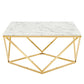 Modway Vertex Gold Metal Stainless Steel Coffee Table | Coffee Tables | Modishstore-4