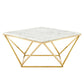 Modway Vertex Gold Metal Stainless Steel Coffee Table | Coffee Tables | Modishstore-6
