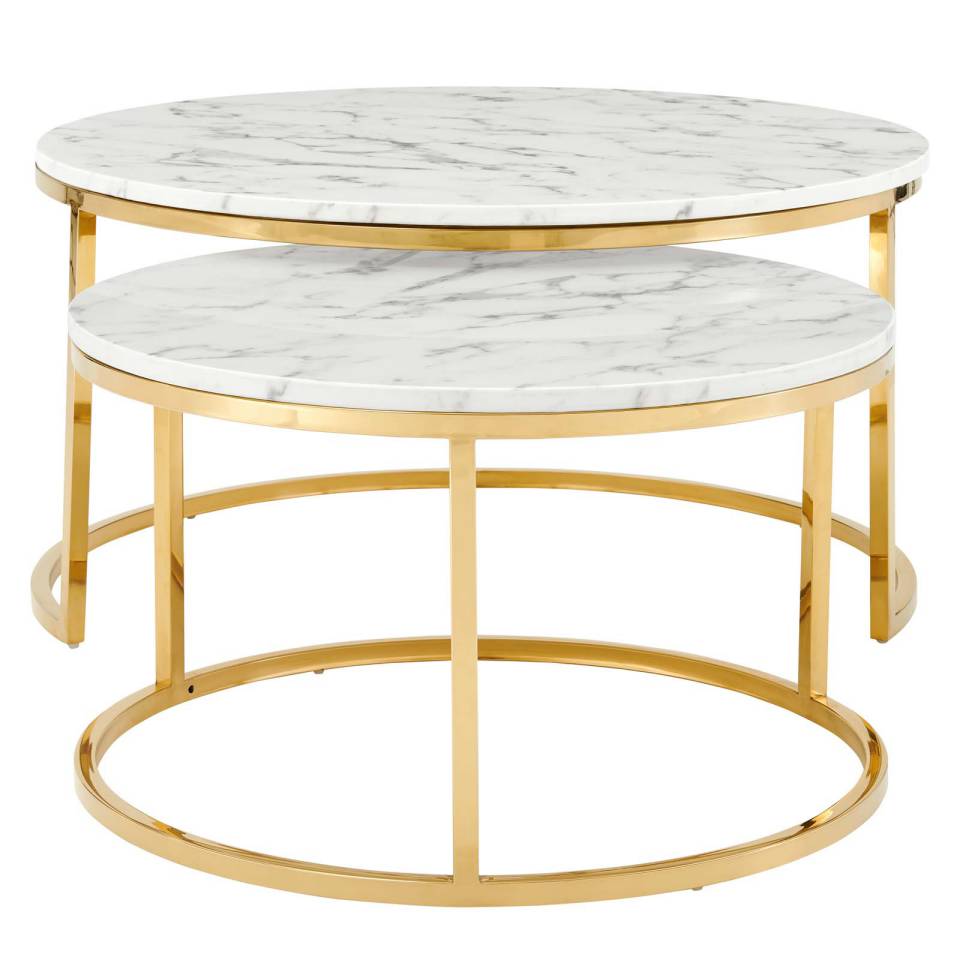 Modway Ravenna Artificial Marble Nesting Coffee Table | Coffee Tables | Modishstore-2