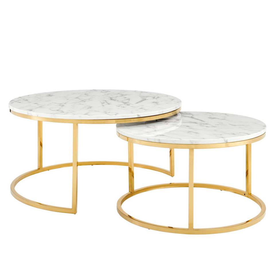 Modway Ravenna Artificial Marble Nesting Coffee Table - EEI-4208 | Coffee Tables | Modishstore - 7