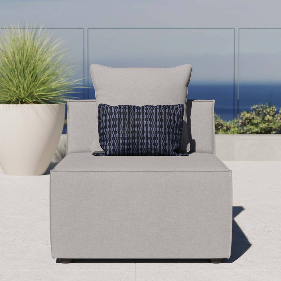 Modway Saybrook Outdoor Patio Upholstered Sectional Sofa Armless Chair | Outdoor Sofas, Loveseats & Sectionals | Modishstore