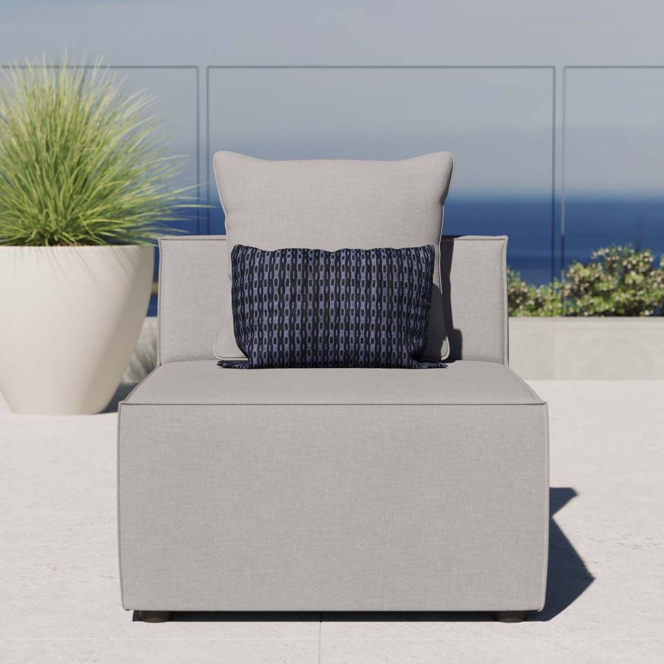 Modway Saybrook Outdoor Patio Upholstered Sectional Sofa Armless Chair - EEI-4209 | Outdoor Sofas, Loveseats & Sectionals | Modishstore - 1