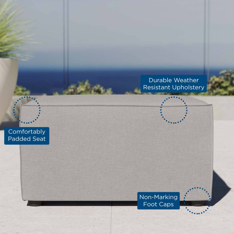 Modway Saybrook Outdoor Patio Upholstered Sectional Sofa Ottoman - EEI-4211 | Outdoor Ottomans | Modishstore - 3