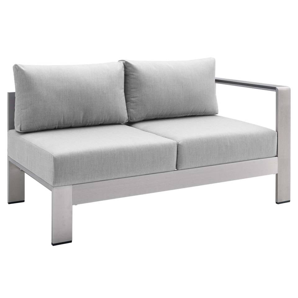 Modway Shore Sunbrella® Fabric Aluminum Outdoor Patio Right-Arm Loveseat - EEI-4222 | Outdoor Sofas, Loveseats & Sectionals | Modishstore - 5