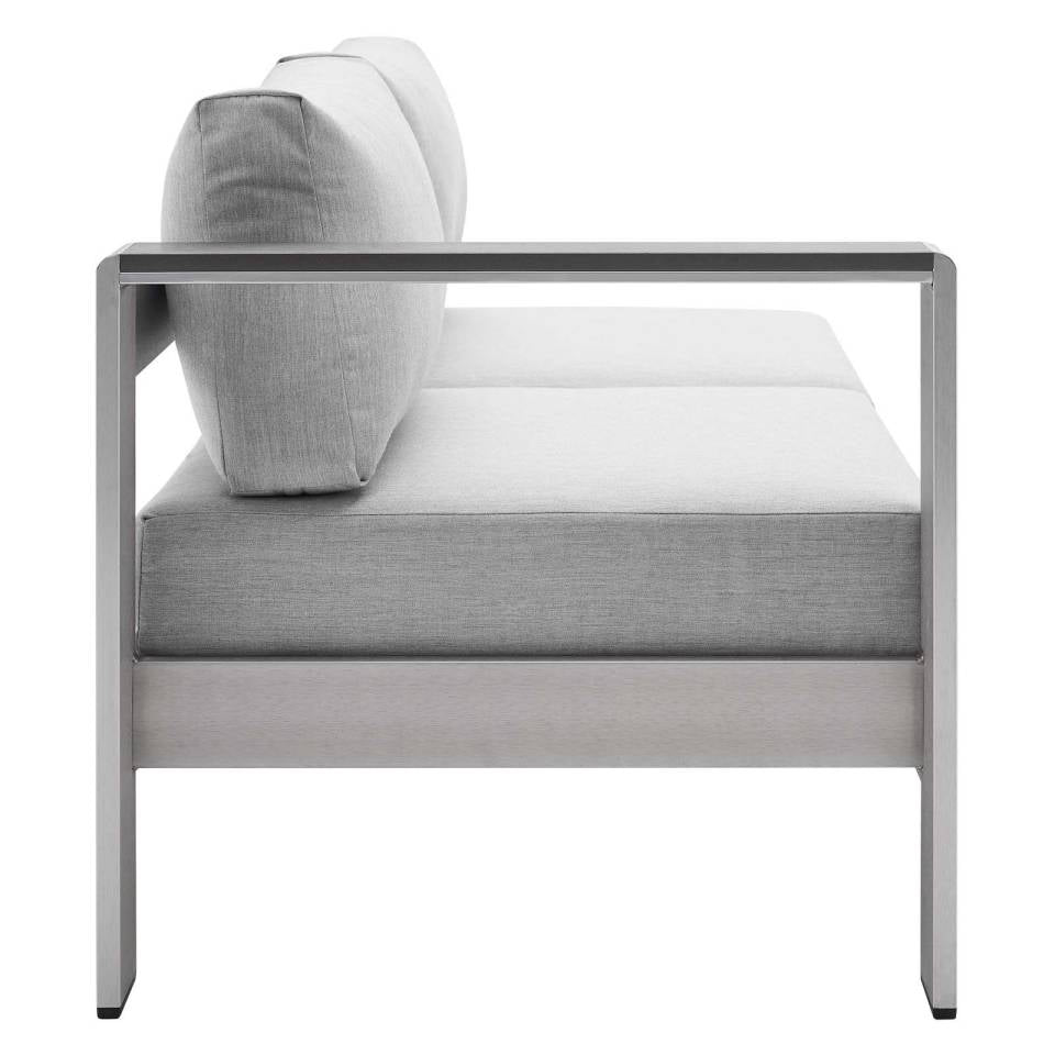 Modway Shore Sunbrella® Fabric Aluminum Outdoor Patio Left-Arm Loveseat - EEI-4223 | Outdoor Sofas, Loveseats & Sectionals | Modishstore - 7