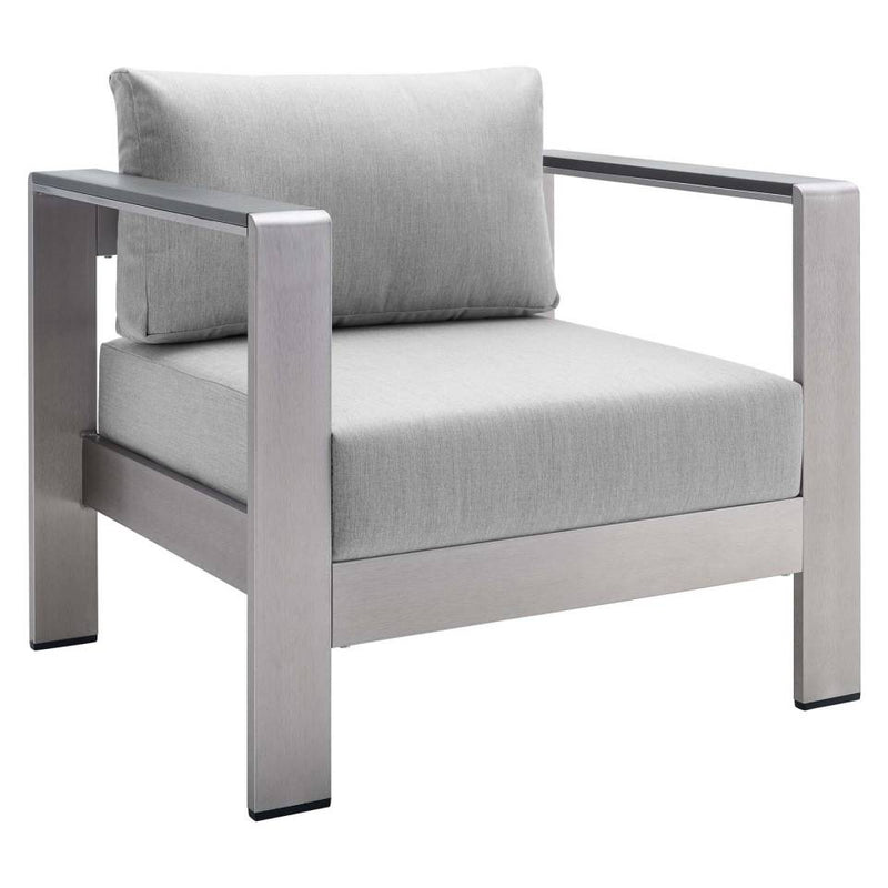 Modway Shore Sunbrella® Fabric Aluminum Outdoor Patio Armchair | Outdoor Chairs | Modishstore-2