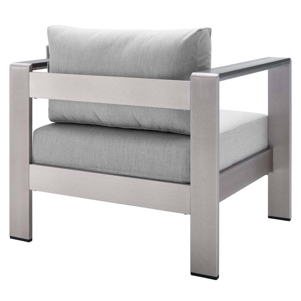 Modway Shore Sunbrella® Fabric Aluminum Outdoor Patio Armchair | Outdoor Chairs | Modishstore-3
