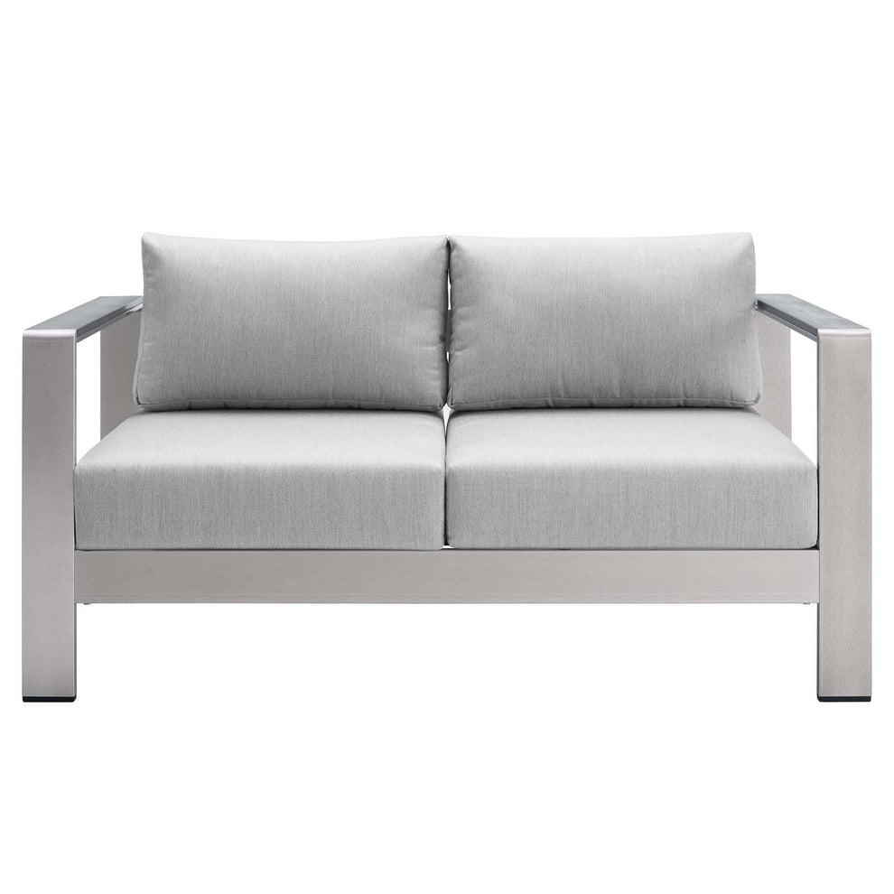 Modway Shore Sunbrella® Fabric Aluminum Outdoor Patio Loveseat - EEI-4226 | Outdoor Sofas, Loveseats & Sectionals | Modishstore - 3