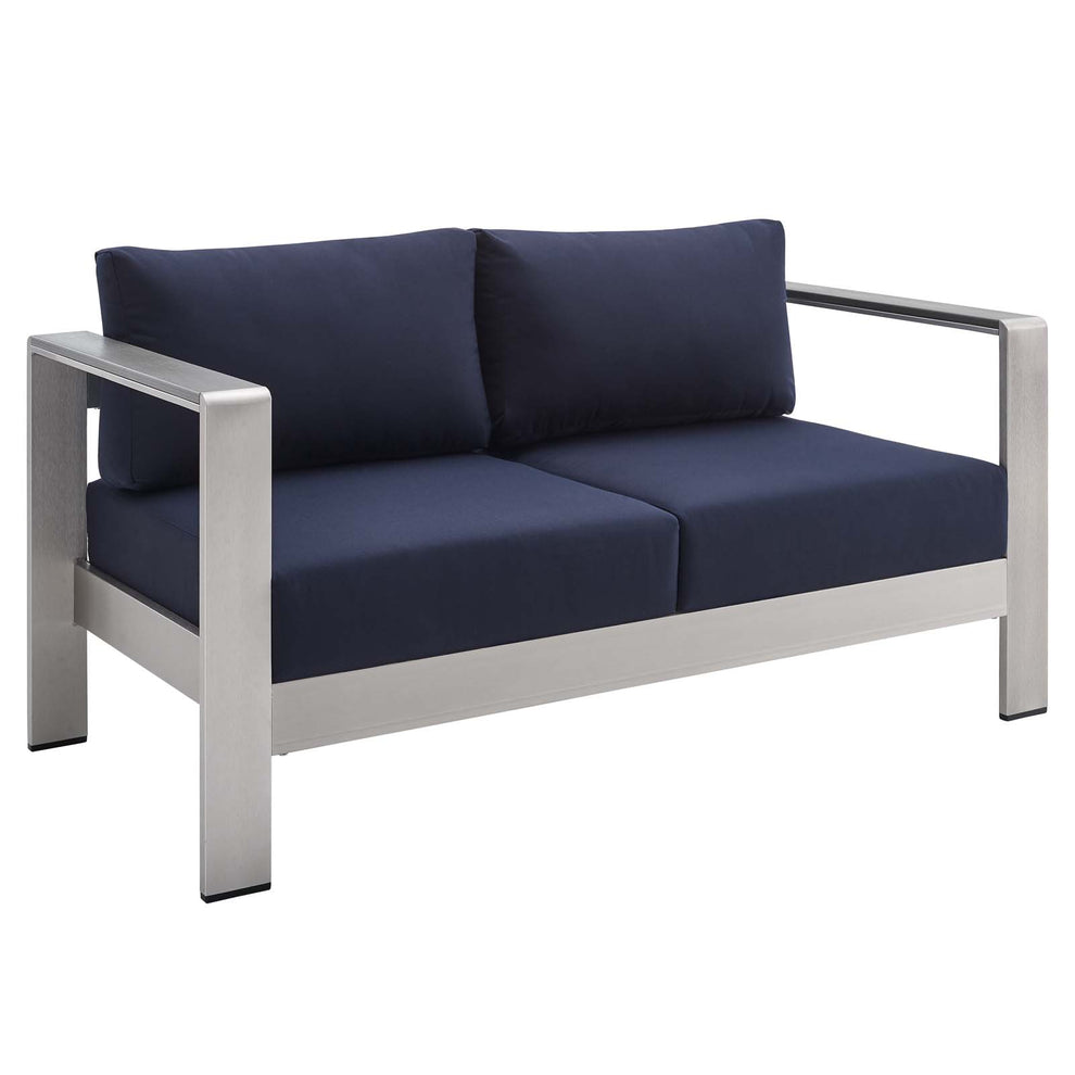 Modway Shore Sunbrella® Fabric Aluminum Outdoor Patio Loveseat - EEI-4226 | Outdoor Sofas, Loveseats & Sectionals | Modishstore - 9
