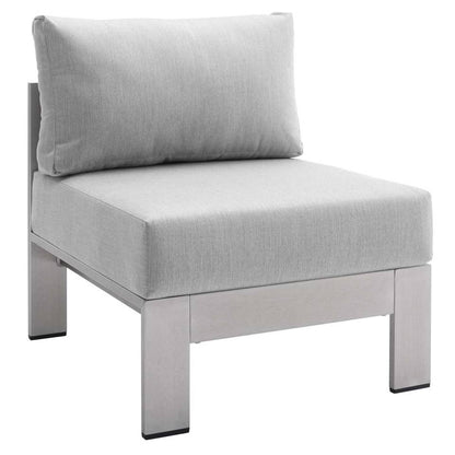 Modway Shore Sunbrella® Fabric Aluminum Outdoor Patio Armless Chair | Outdoor Chairs | Modishstore-2