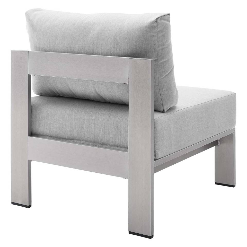 Modway Shore Sunbrella® Fabric Aluminum Outdoor Patio Armless Chair | Outdoor Chairs | Modishstore-7