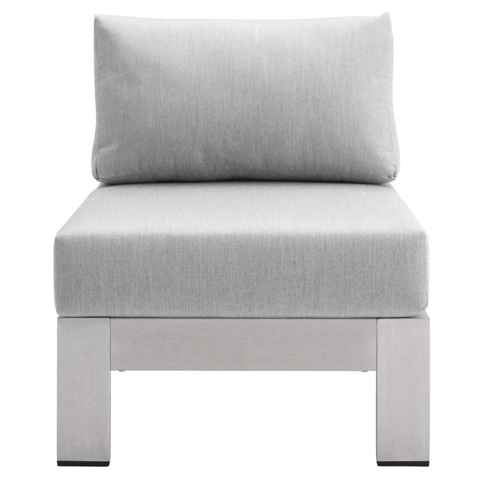 Modway Shore Sunbrella® Fabric Aluminum Outdoor Patio Armless Chair - EEI-4227 | Outdoor Chairs | Modishstore - 3