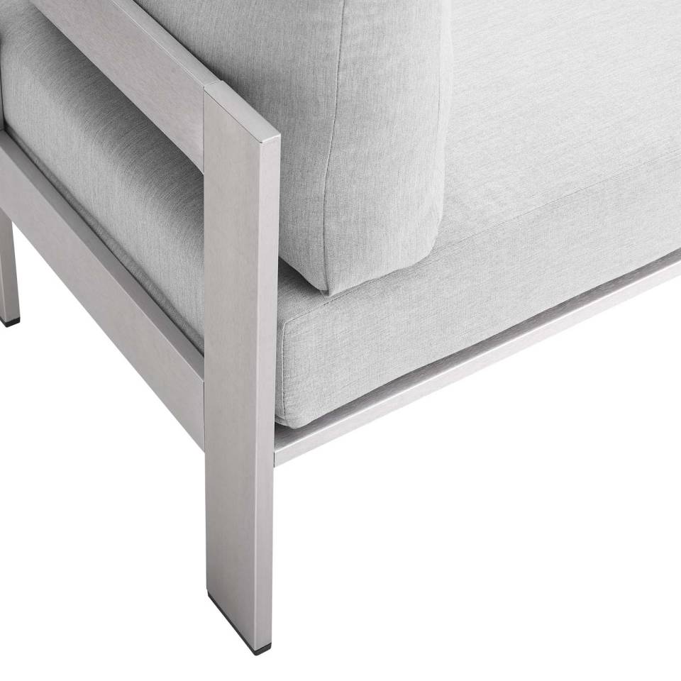 Modway Shore Sunbrella® Fabric Aluminum Outdoor Patio Armless Chair - EEI-4227 | Outdoor Chairs | Modishstore - 4